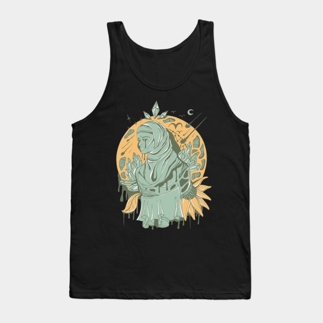 Sage Green Goddess of The Hijab Tank Top by kenallouis